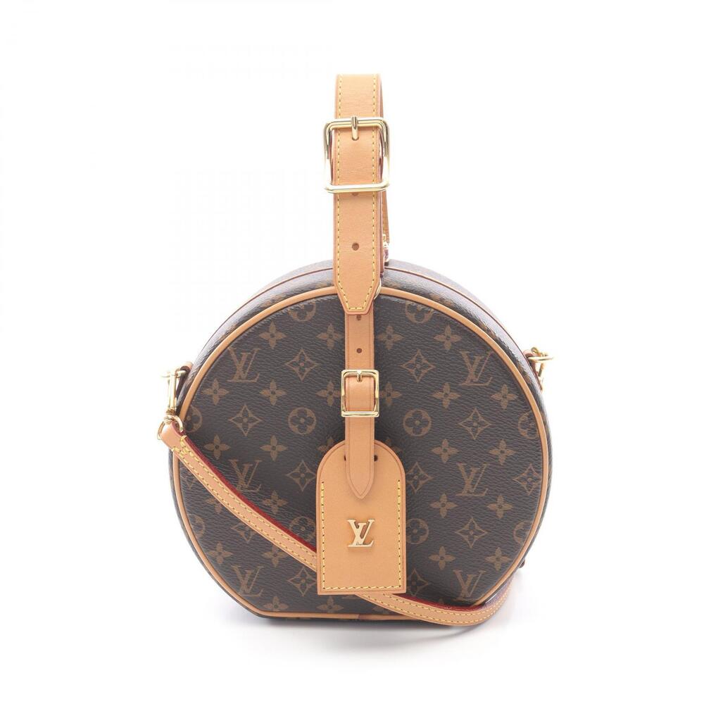 Louis Vuitton Boite Chapeau Handbag Canvas Leather Brown